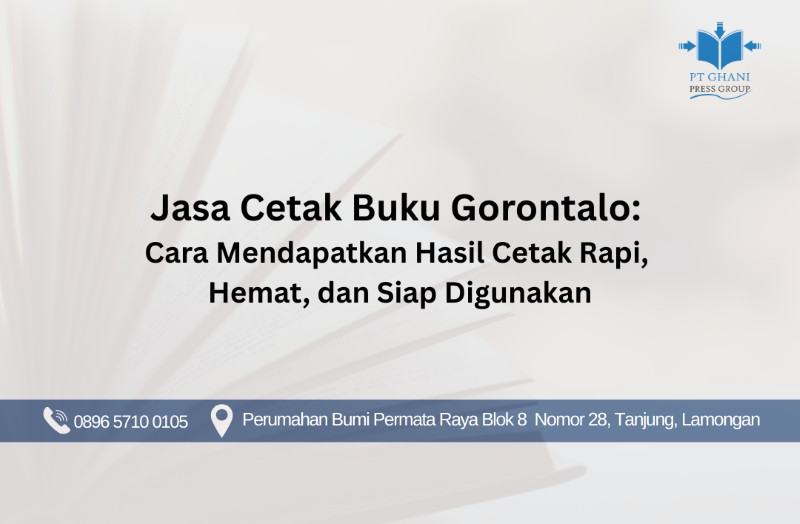 Jasa Cetak Buku Gorontalo