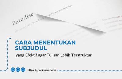 Cara Menentukan Subjudul