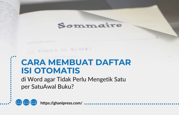 Cara Membuat Daftar Isi Otomatis