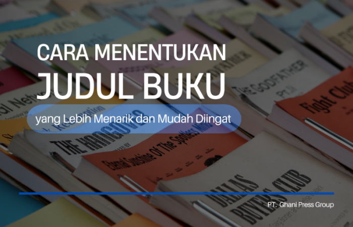 Cara Menentukan Judul Buku