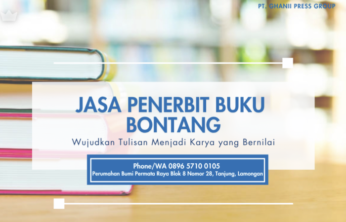Jasa Penerbit Buku Bontang