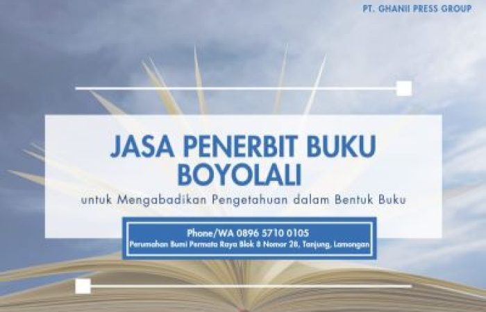 Jasa Penerbit Buku Boyolali