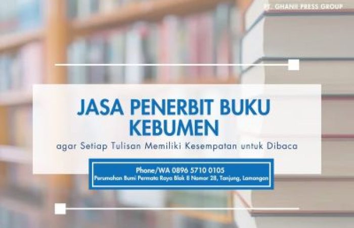 Jasa Penerbit Buku Kebumen