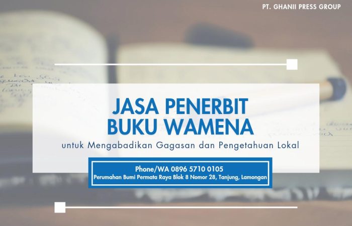 Jasa Penerbit Buku Wamena