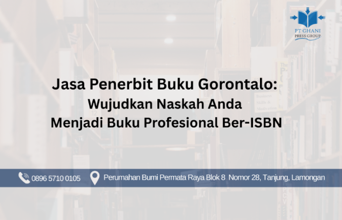 Jasa Penerbit Buku Gorontalo